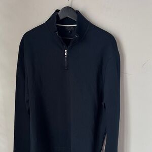 Ted Baker Men's Dark Blue Zip-Up Sweater
